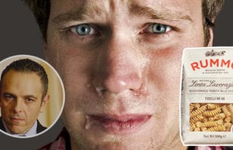 Tearful man begins cooking last batch of Rummo pasta
